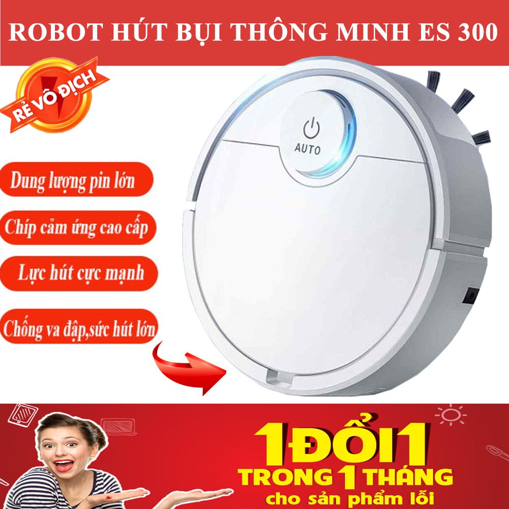 (SIÊU SALE) Robot Hút Bụi Thông Minh, Robot Hút Bụi Tự Động ES300, Robot Hút Bụi Lau Nhà Tự Động Thế Hệ Mới/ MUA NGAY