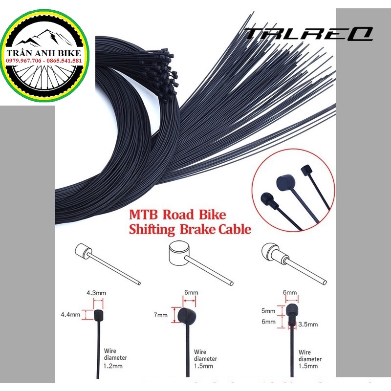 Ruột dây đề xe đạp TRLREQ lõi TEFLON không rỉ