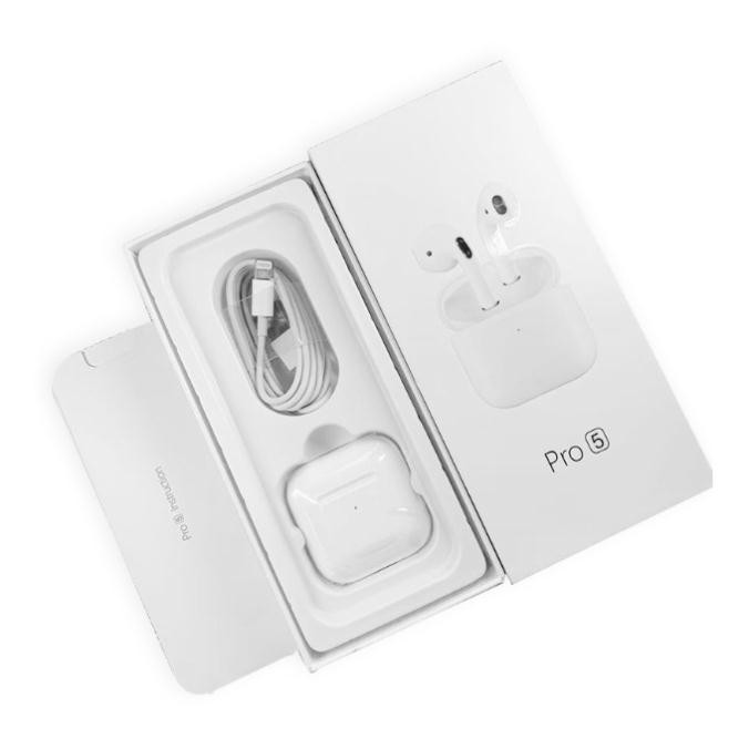 Tai Nghe Airpod Pro 5 TWS 5.0 Bluetooth Định Vị Đổi Tên Âm Thanh Stereo Cực Chuẩn FREESHIP BẢO HÀNH ĐỔI MỚI