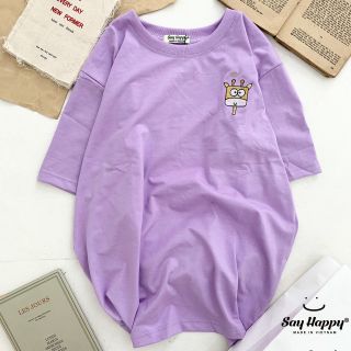 Áo thun thêu hình hươu - ảnh thật