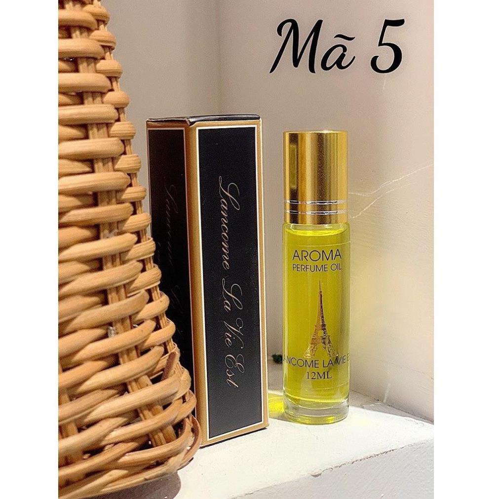 Tinh dầu nước hoa Aroma 12ml dạng lăn mini gồm 15 mùi nước hoa nam nữ cao cấp giá sỉ