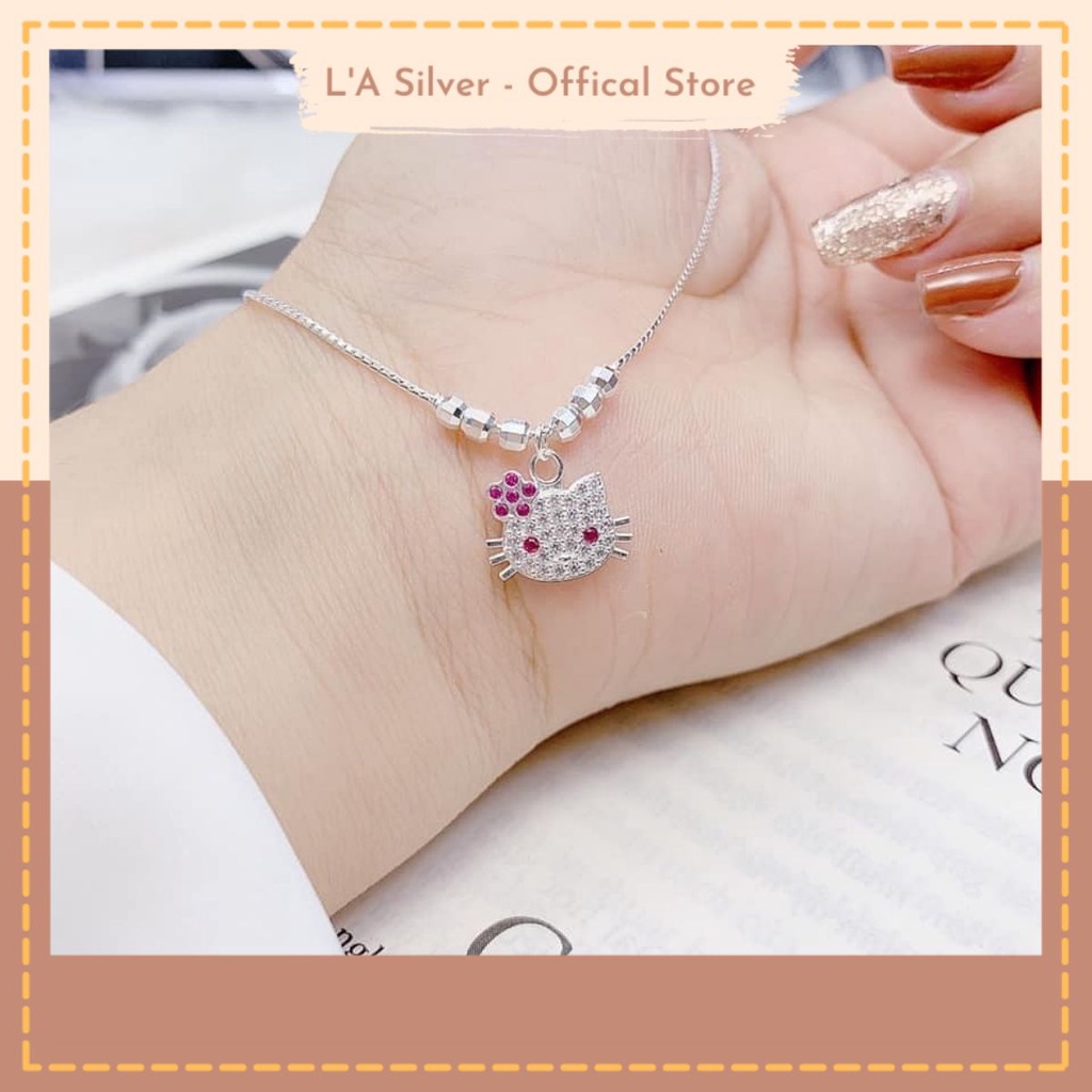 Dây chuyền cho bé bạc ta hình mèo Hello Kitty - LAP08
