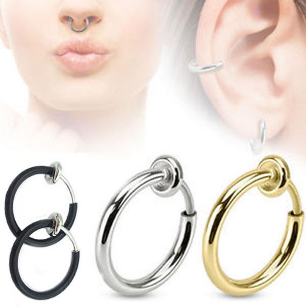 BORAG Set 2 Khuyên Kẹp Vành Tai Thời Trang Cá Tính Cho Nam Nữ
