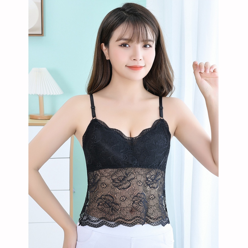 Áo Bra Ren Hai Dây Mềm Mại Có Đệm Mút Nâng Ngực Gợi Cảm Quyến Rũ [ALB11]