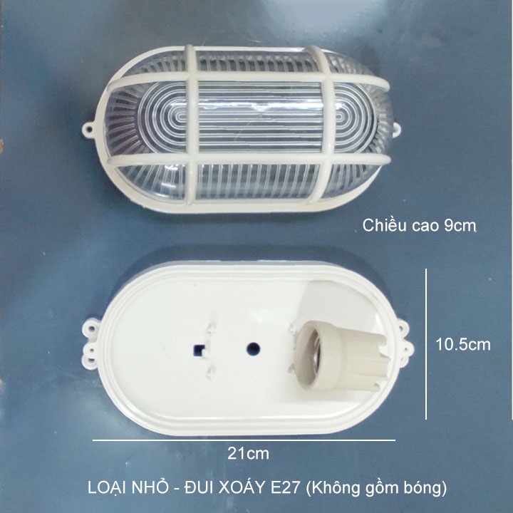 Đèn chống ẩm, phòng chống nổ, có loại đèn led hoặc đui xoáy E27 tùy chọn
