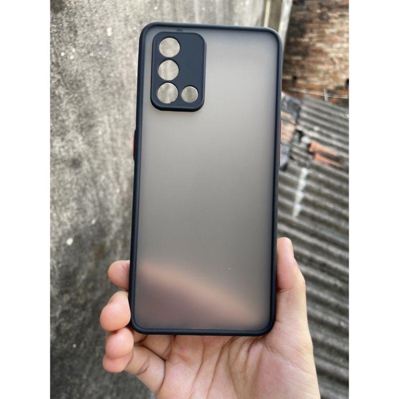 Ốp lưng nhám viền dẻo oppo A95 4G bảo vệ camera chống sốc.