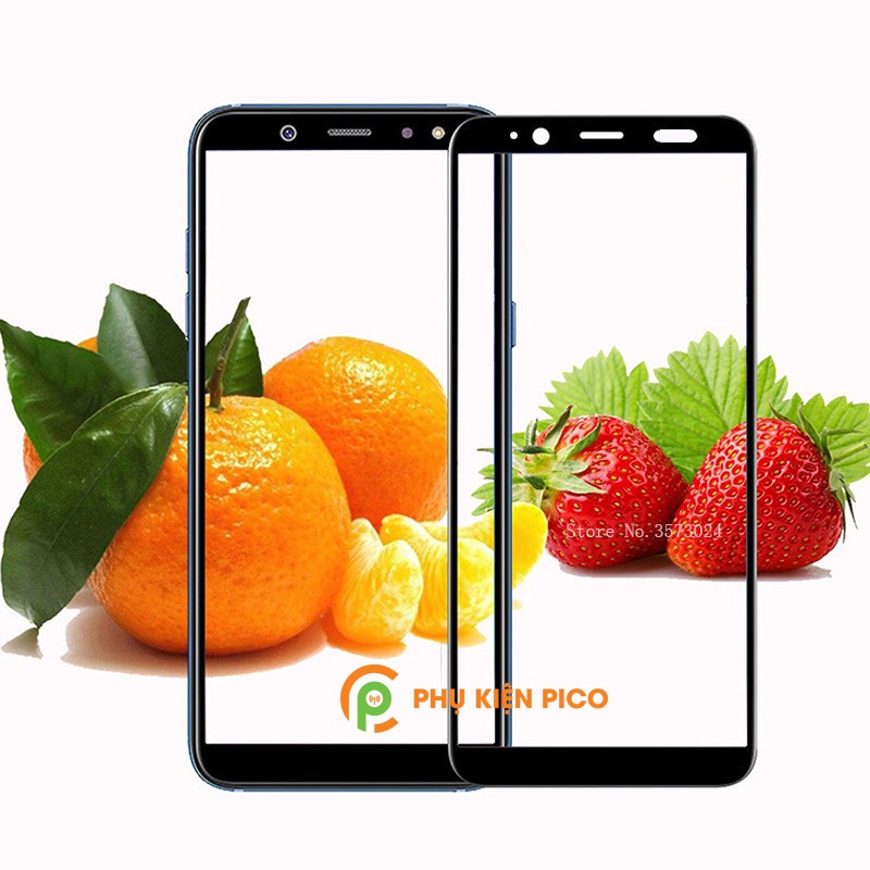 Kính cường lực Samsung Galaxy A6 full màn hình độ cứng 9H - Dán màn hình Samsung A6