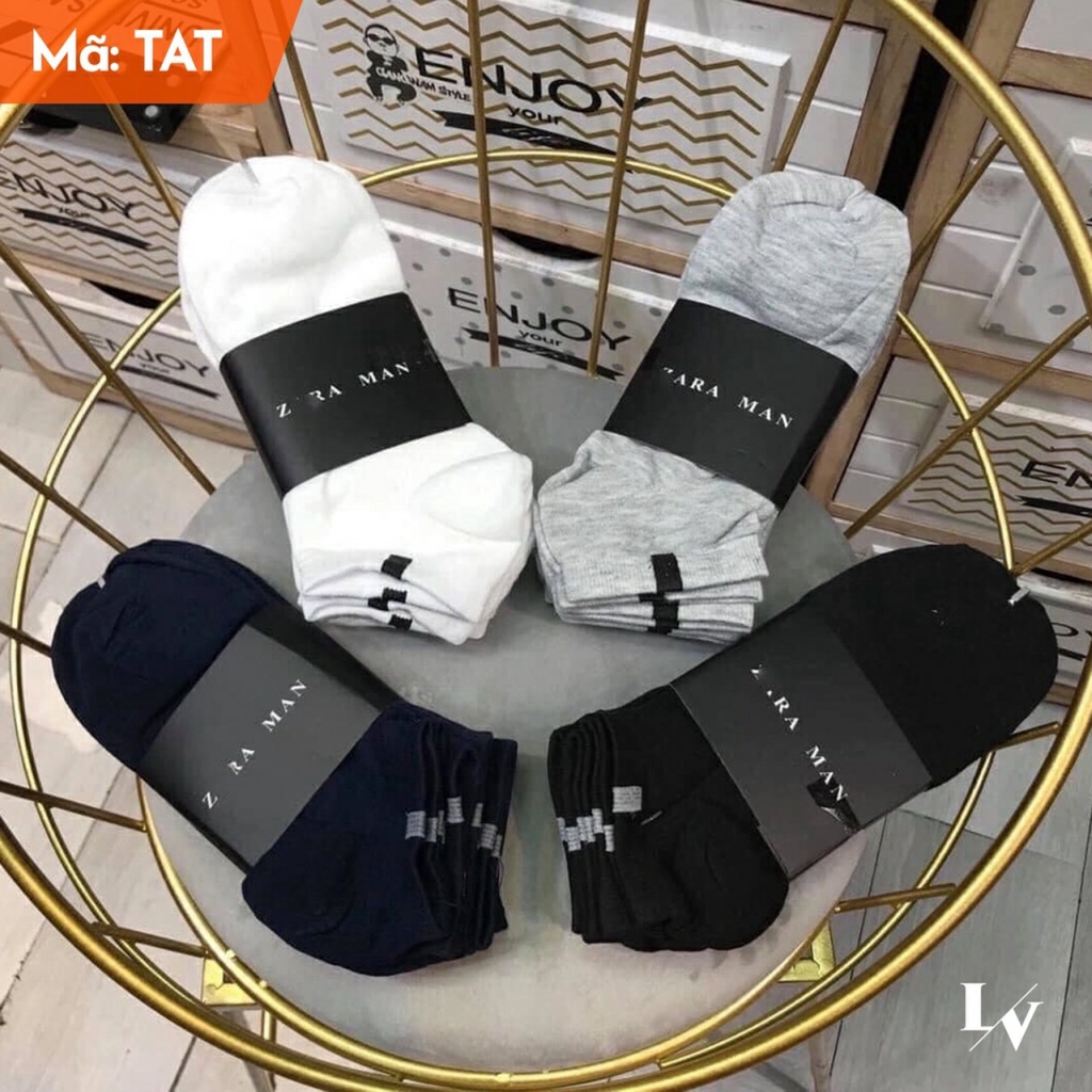 Tất Nam Nữ cổ ngắn BASIC MAN vải cotton mã sản phẩm TAT 001