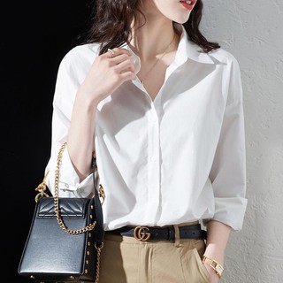 Áo sơ mi form rộng oversize tay dài vải kate nhiều màu sắc phù hợp <=75kg - TIEMDOJEANSAIGON