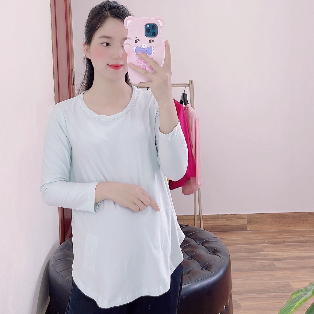 Aó bầu giữ nhiệt cổ tròn