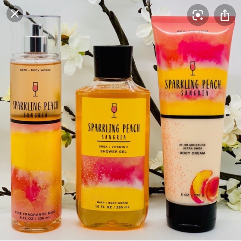 Sparkling Peach Sangria - Xịt Thơm Toàn Thân Bath & Body Works Trái cây