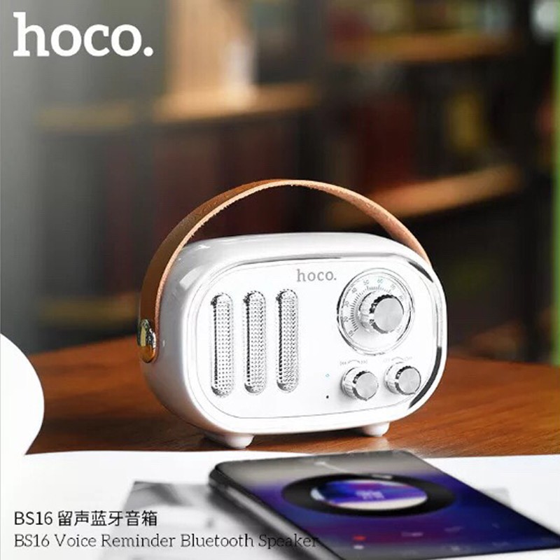 Loa Bluetooth Hoco BS16 hỗ trợ thẻ nhớ TF kiểu dáng cổ điện sang trọng âm thanh chất lượng