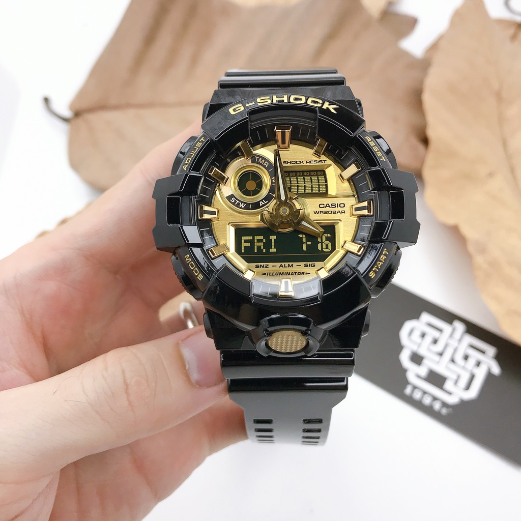 Đồng hồ nam Casio G-SHOCK GA-710 / GA-710GB-1A chống va đập, hàng chính hãng