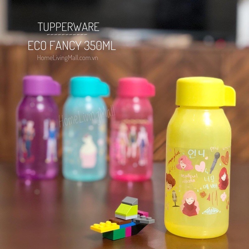 Bình nước cho bé Eco Fancy 350ml Tupperware chất liệu nhựa nguyên sinh an toàn tiện lợi