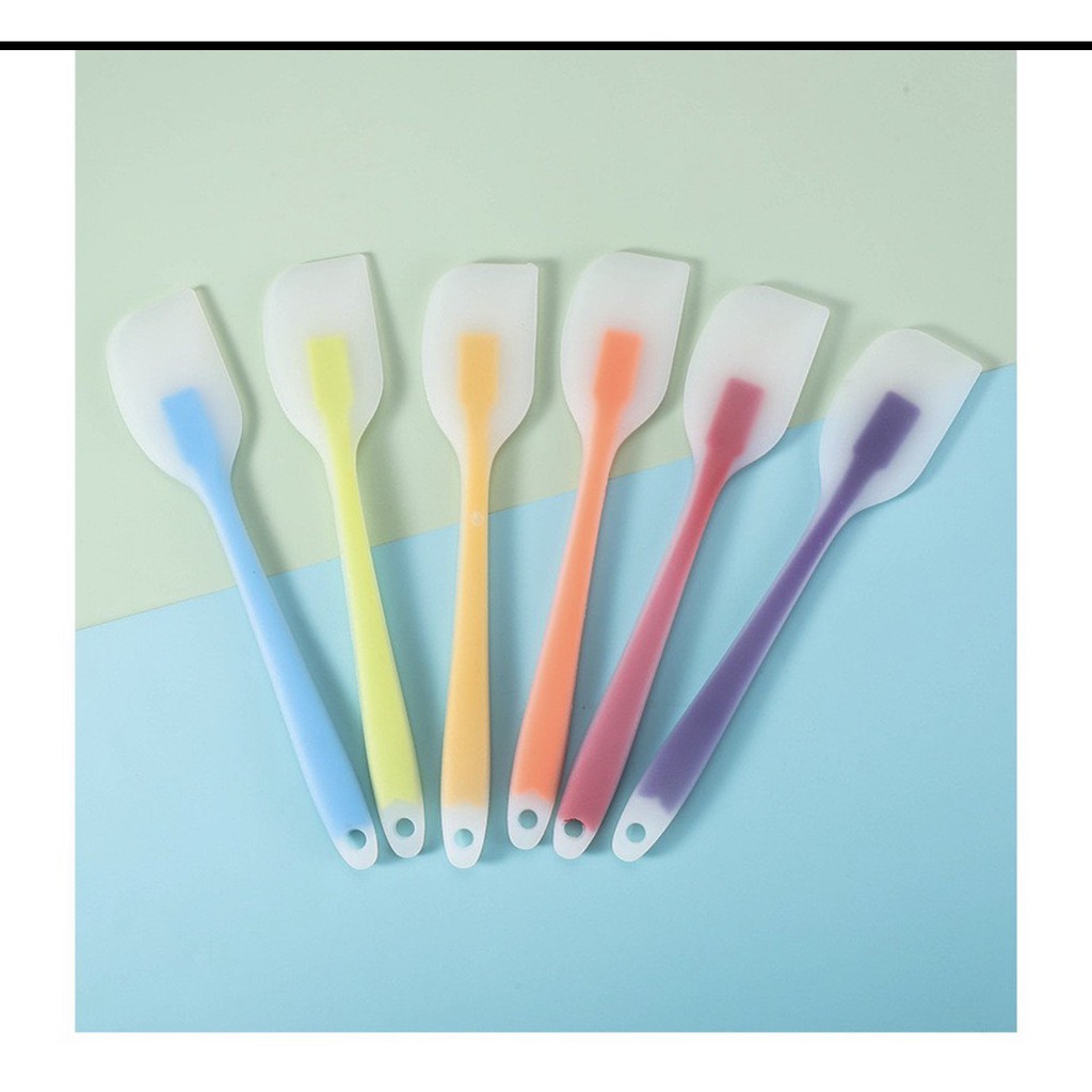 SỈ 100 CÂY Phới Trộn Bột Làm Bánh Silicon, Cây Vét Spatula [Phụ Kiện Làm Bánh]