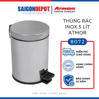 Saigon depot - thùng rác inox 5 lít atmor model 8072