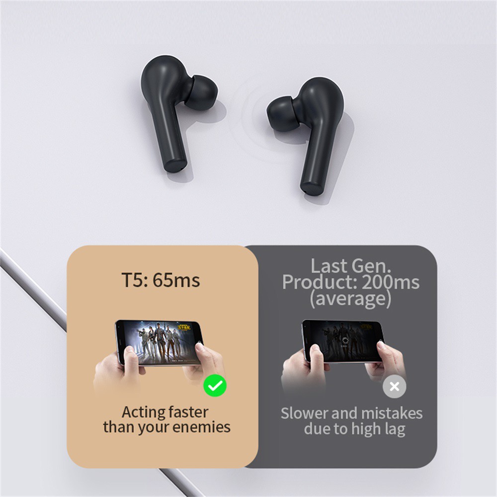 Tai Nghe Bluetooth 5.0 Không Dây Qcy T5 Chống Thấm Nước Kèm Phụ Kiện