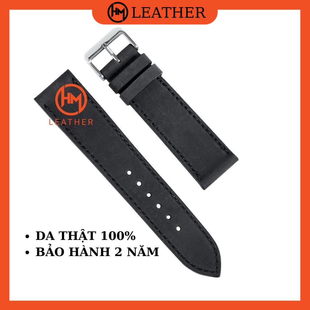 Dây đồng hồ nam da bò sáp - Đủ size 12/14/16/18/20/22/24 - Thương hiệu uy tín Hima Leather - SAP
