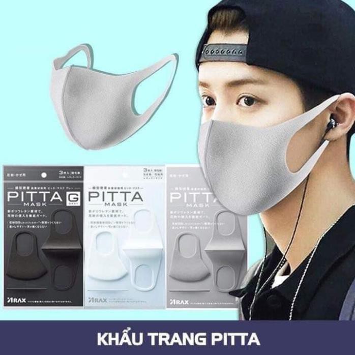 SET 3 Khẩu Trang Thông Minh Pitta Mask Hàng Nội Địa Nhật Cao Cấp [MÀU ĐEN và MÀU XÁM] | BigBuy360 - bigbuy360.vn