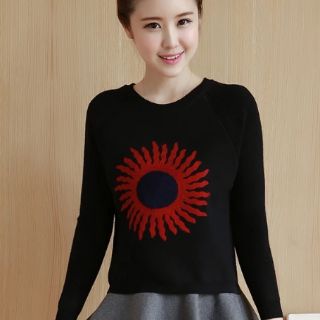 Áo len vạt lệch sang chảnh