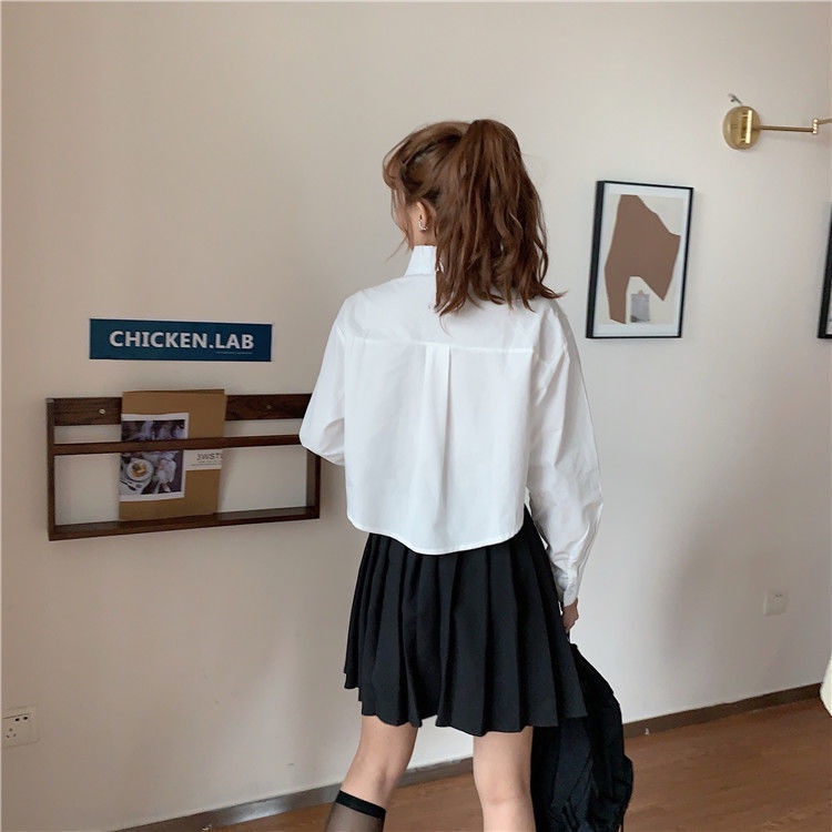 Áo Sơ Mi Dài Tay Thiết Kế Mới Kiểu Dáng Đơn Giản Thời Trang Theo Phong Cách Hàn Quốc Cho Nữ