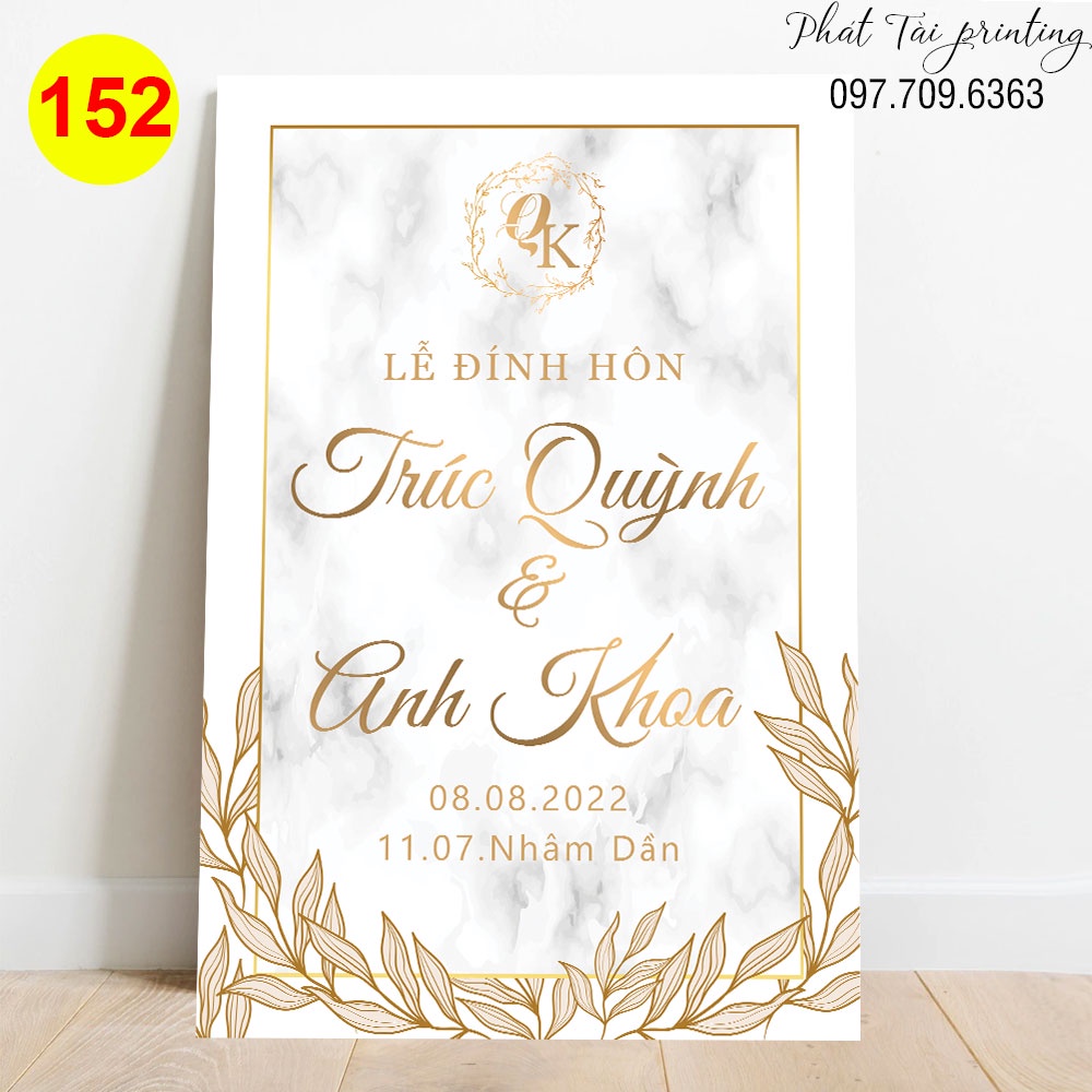 MS 152 - Bảng Welcome trang trí đám cưới