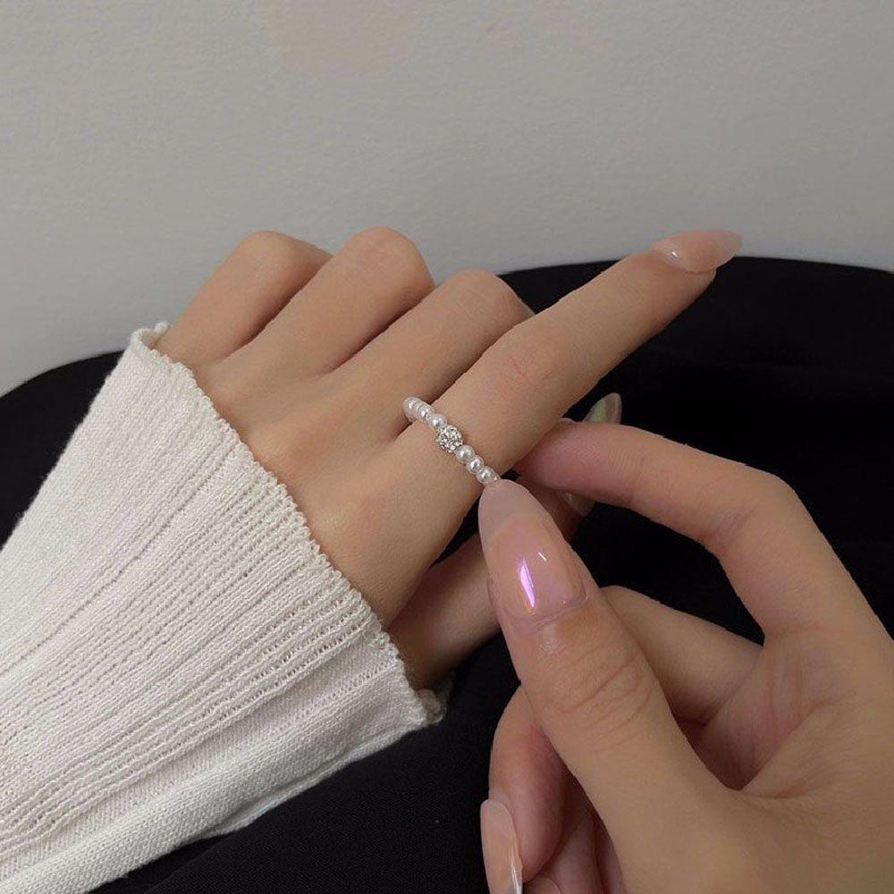 FORBETTER (MớI) Nhẫn Handmade ĐíNh HạT NgọC Trai Giả Xinh X