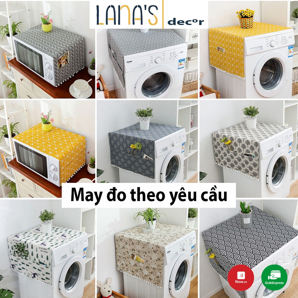 [50++ MẪU CHỌN LỌC] Tấm Phủ Tủ Lạnh, Lò Vi Sóng, Lò Nướng, Máy Giặt