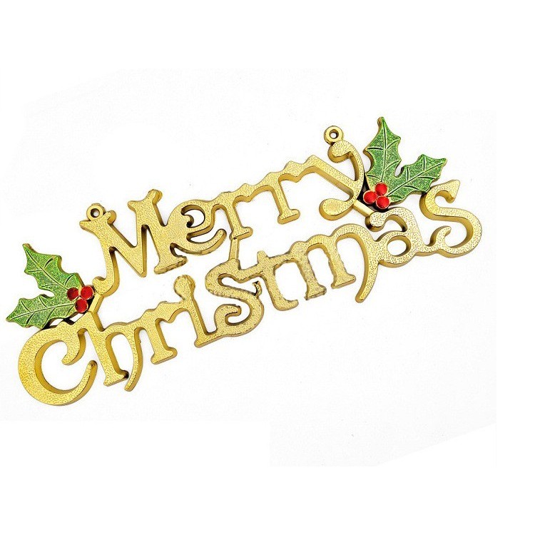Chữ Merry Christmas trang trí cây thông Giáng Sinh