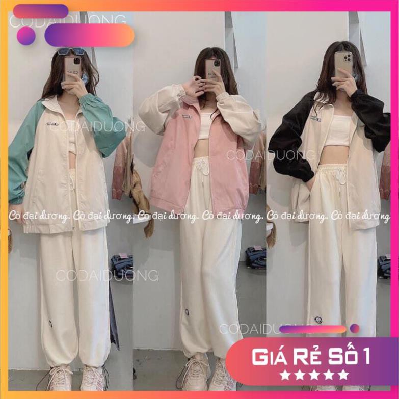 Áo khoác Bomber Pha Tay Record Ulzzang Nam Nữ Nhiều Màu Hot