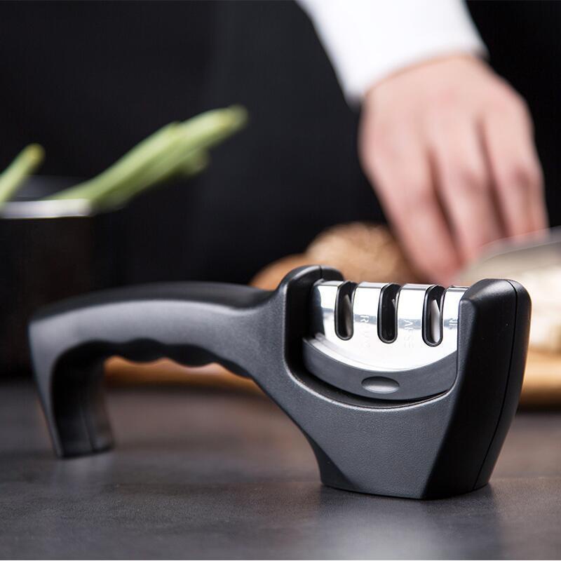 Dụng Cụ Mài Dao Kéo Cao Cấp 3 Cấp Độ Cầm Tay Chuyên Dụng - Mài Dao Nhanh Bén Siêu Tện Lợi DUASHOP