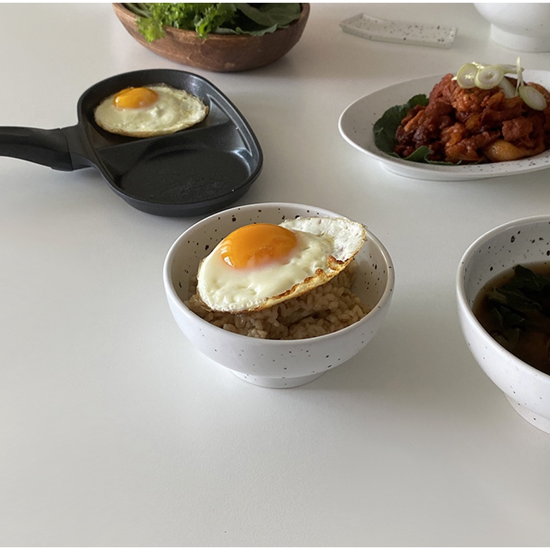 Bát sứ SPECKLED RICE BOWL / Bát ăn cơm vẩy trứng cút phong cách Hàn Quốc minimal Essential Homewares