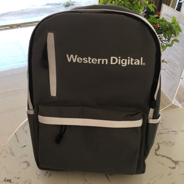 Balo thời trang, du lịch, đi học, đi làm cho nam nữ WD - Western Digital cho laptop 15.6 inch - MÀU GHI