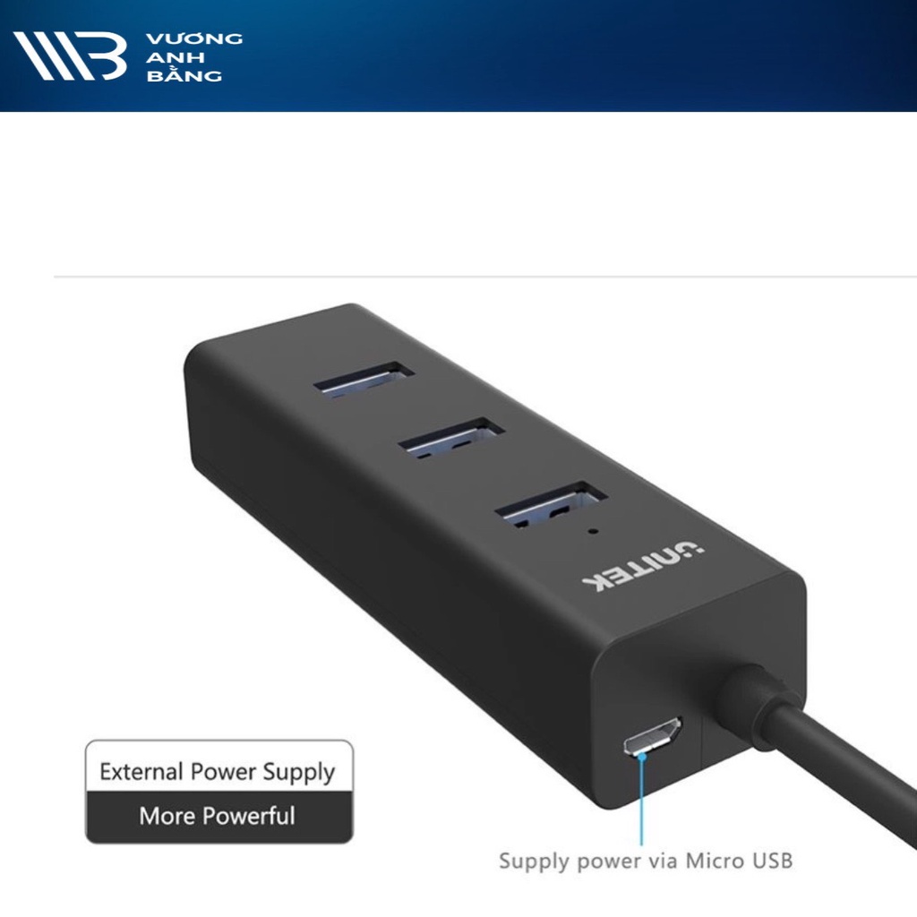 Hub USB 3.1 4 port UNITEK Y-3089- Hàng chính hãng