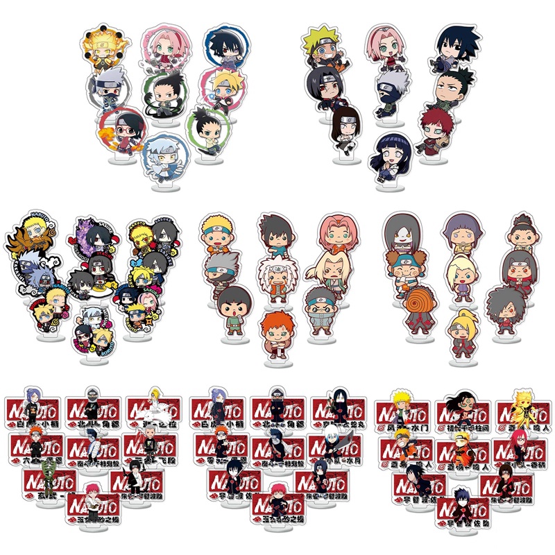 Set 9 Mô Hình Nhân Vật Naruto 6cm Chân Thật