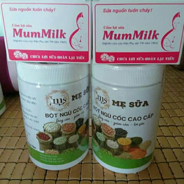 2 hộp ngũ cốc lợi sữa+2 cốm MumMilk