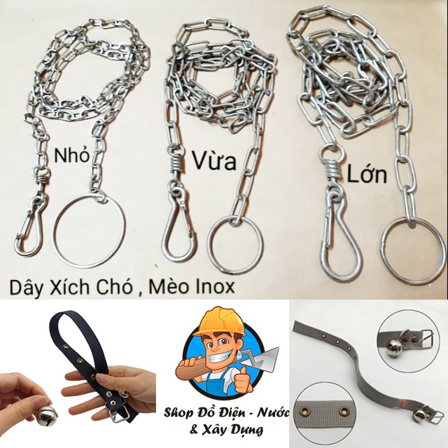 Dây xích chó mèo bằng INOX siêu bền - đủ kích thước