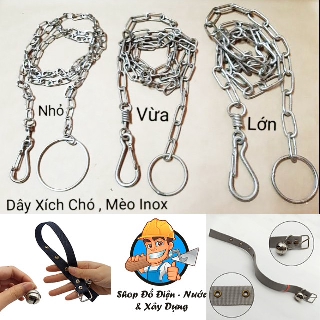 [TẶNG VÒNG CỔ CÓ LỤC LẠC] Dây xích chó mèo bằng INOX siêu bền - đủ kích thước