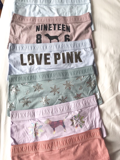 Set 6 quần lot có logo PINK- Victoria’s Secret chính hãng