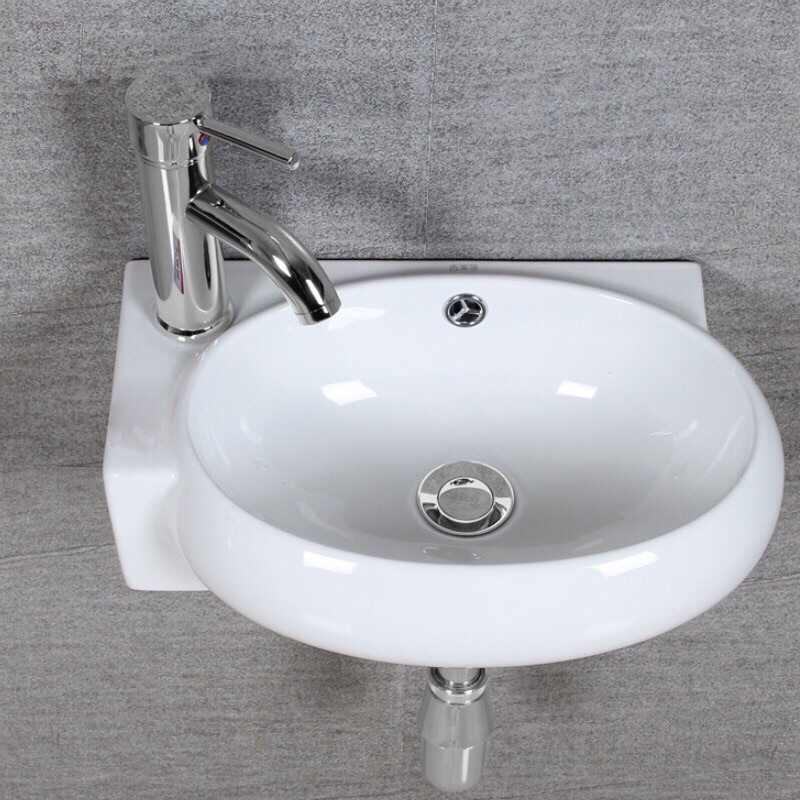 Chậu lavabo nhỏ dành cho phòng tắm nhỏ treo góc phong cách sang trọng