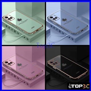 ốp lưng Vivo Y33S ốp lưng Vivo Y21S Ốp điện thoại viền thẳng in hình lá phong cho VIVO Y21 Y21S Y33S FY