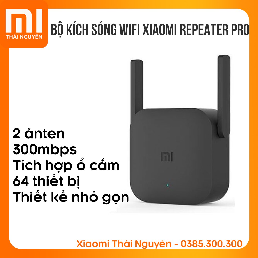 Kích sóng Xiaomi Mi Wifi Repeater Pro phiên bản mới 300 Mbps New