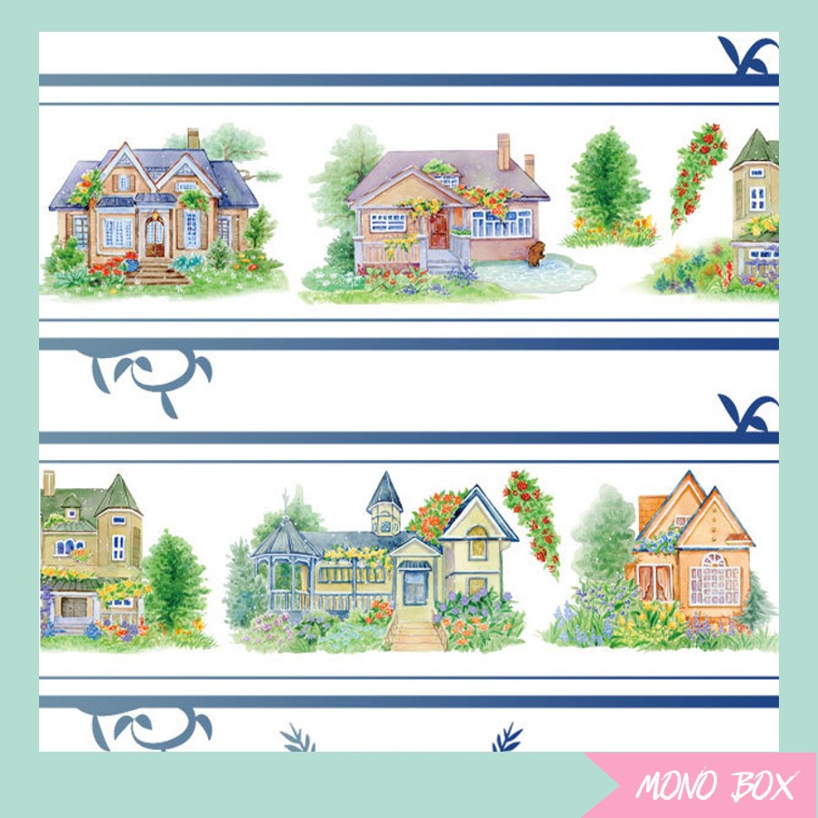 Washi tape 5,8x60cm băng keo dính trang trí chủ đề khung nền làm tranh washi