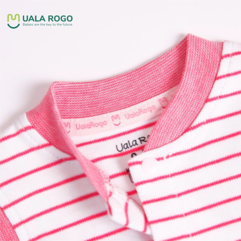 Áo Gile Kẻ Nỉ Cotton 1 Lớp Uala 3872 • 0-3M, 3-6M 9-12M • Choding Home