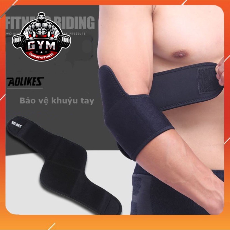 BÓ KHỦY TAY TẬP GYM AOLIKES HÀNG CHÍNH HÃNG CAO cấp tập tạ giá rẻ dây quấn khuỷu tay,bọc khuỷu tay BKT-888