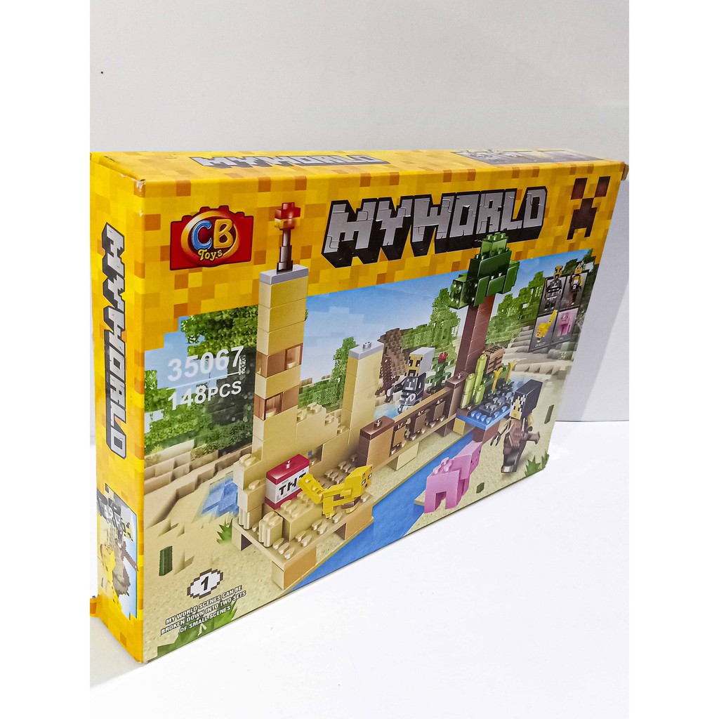 [Freeship] MineCraft Lego MineCraft xây dựng thế giới My World 35067 140pcs khối C Giá Rẻ Nhất Giá Rẻ Tận Xưởng