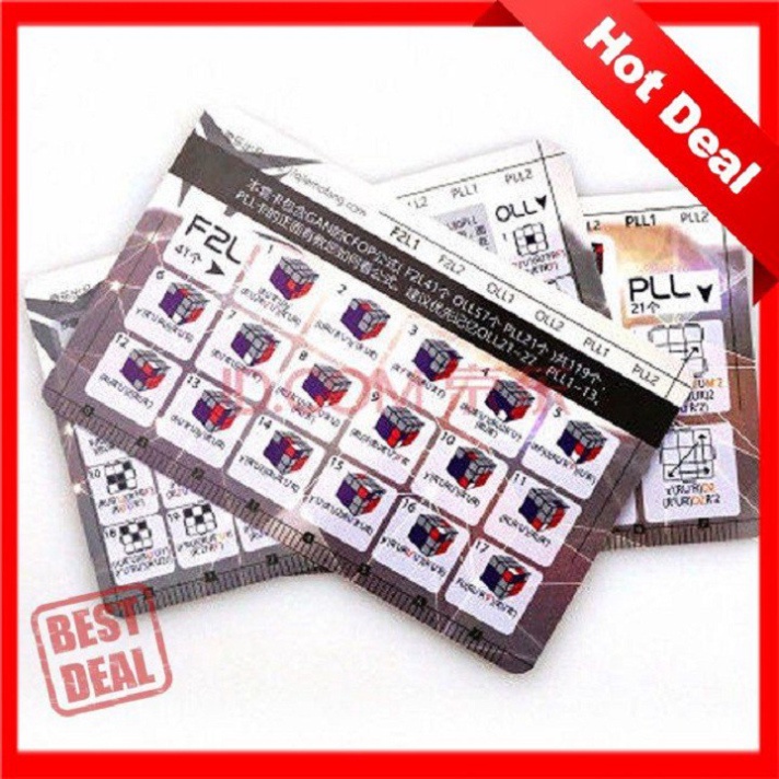 Bộ thẻ công thức CFOP chơi Rubik