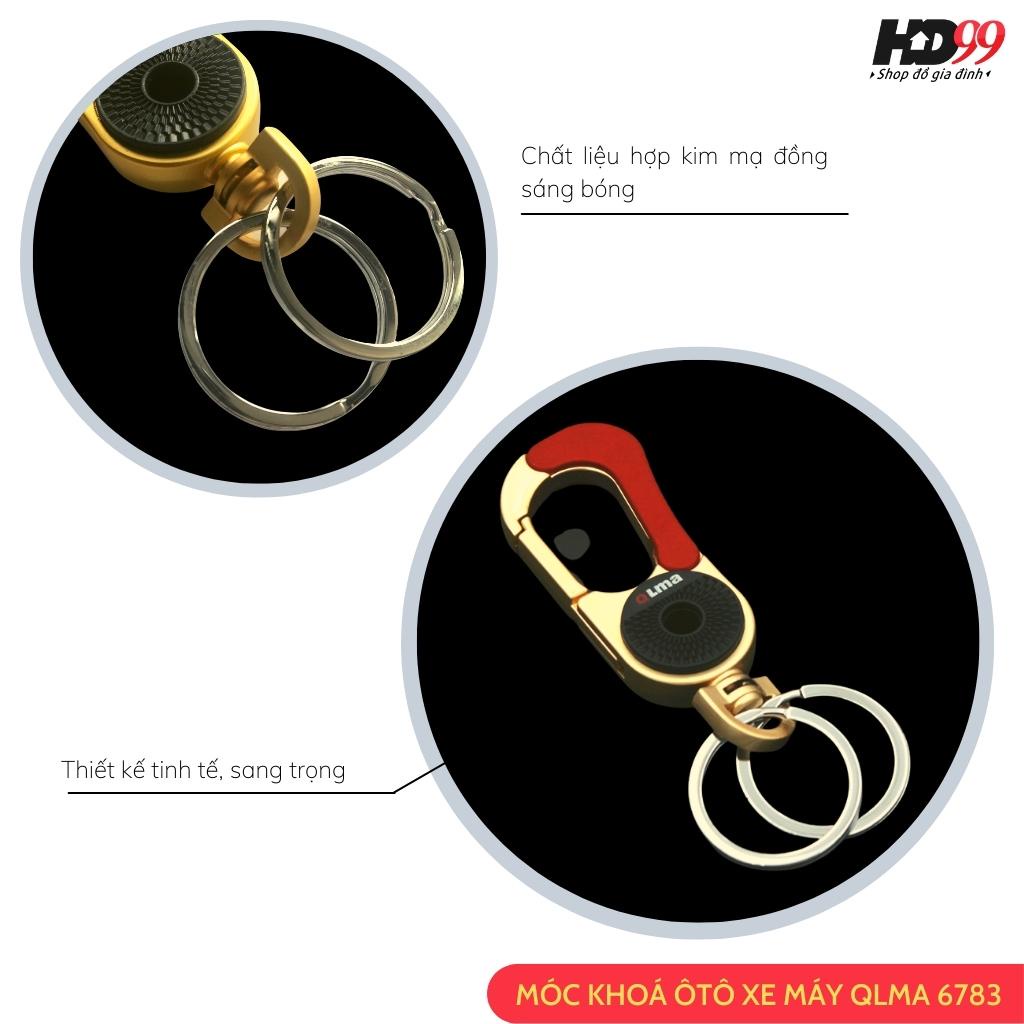 Móc khoá xe máy QLMA 6783 có chốt cài thắt lưng chất liệu inox cao cấp