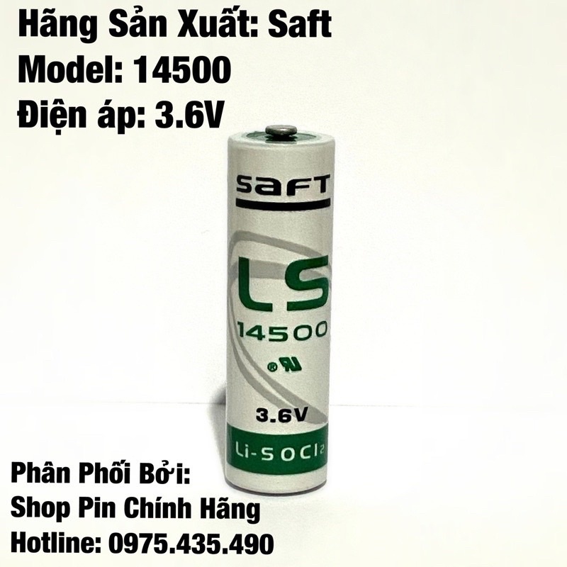 Pin Nuôi Nguồn LS14500 SAFT 3.6V Lithium Hàng Nhập Khẩu