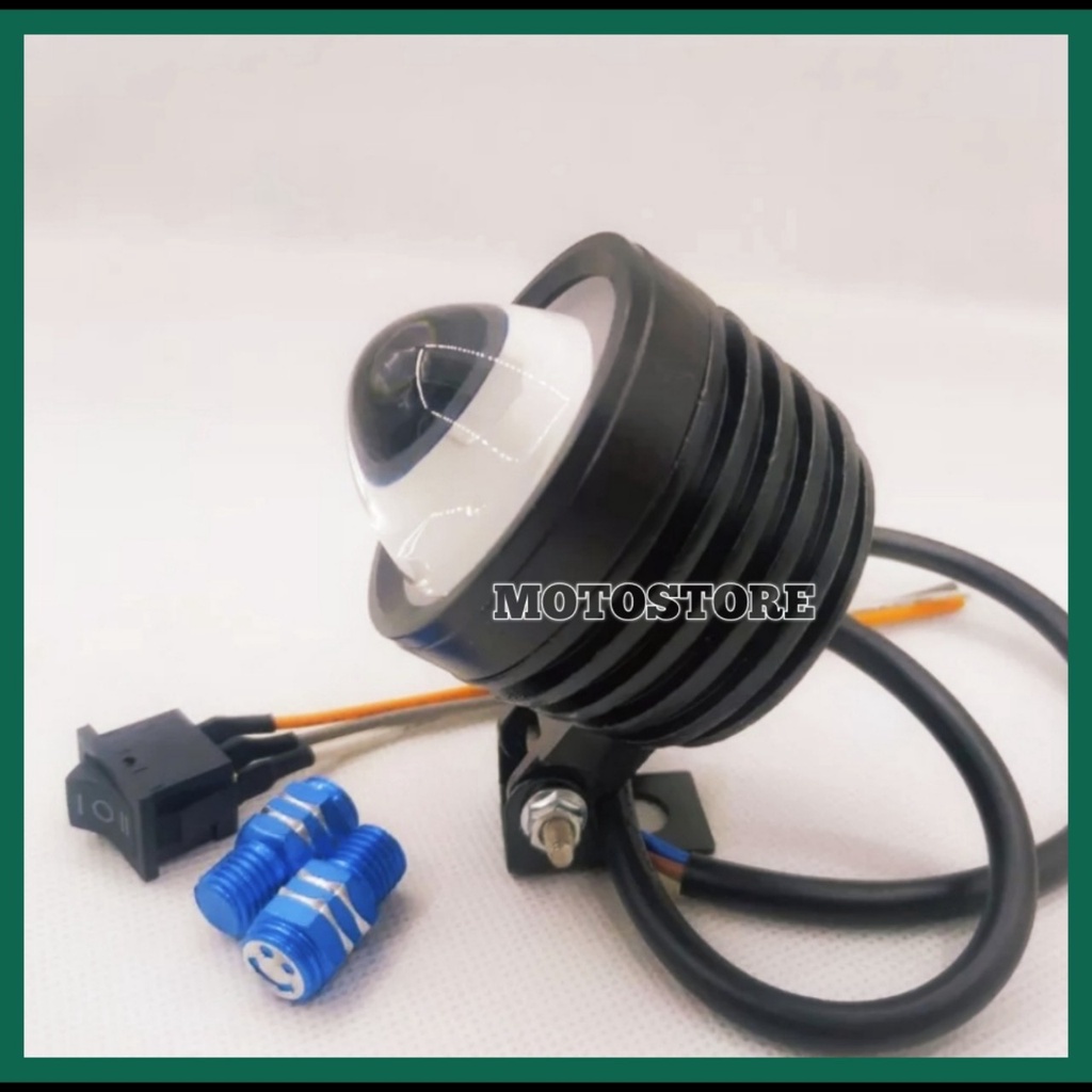 Đèn Trợ Sáng Bi Cầu L4 Ngắn 2 Màu Ánh Sáng Trắng- Vàng Đèn L4 Vàng Trắng Trợ Sáng Mini Đèn L4x Mini Đèn Pha Bi Cầu